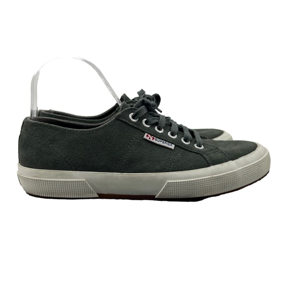 Superga Suede Sneaker Womens 8.5 Dark Gray 2750 Suecotw Lace Up Low Top Classic